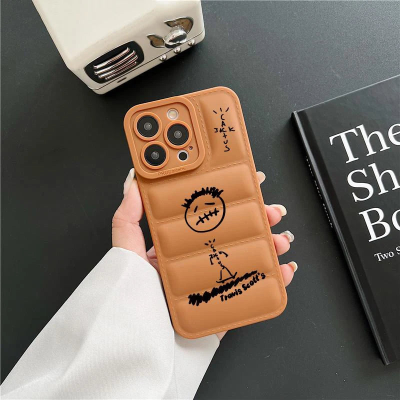 Fashion Hip Hop Travis Cactusjack Skateboard Phone Case for Iphone 15 12 14 11 Pro Max X XS Luxury down Jackets Soft Back Cover