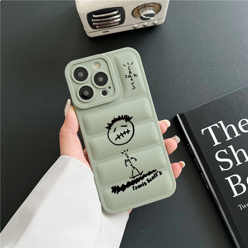 Fashion Hip Hop Travis Cactusjack Skateboard Phone Case for Iphone 15 12 14 11 Pro Max X XS Luxury down Jackets Soft Back Cover