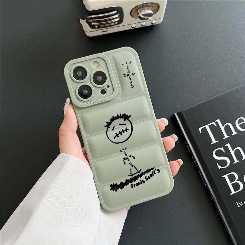 Fashion Hip Hop Travis Cactusjack Skateboard Phone Case for Iphone 15 12 14 11 Pro Max X XS Luxury down Jackets Soft Back Cover