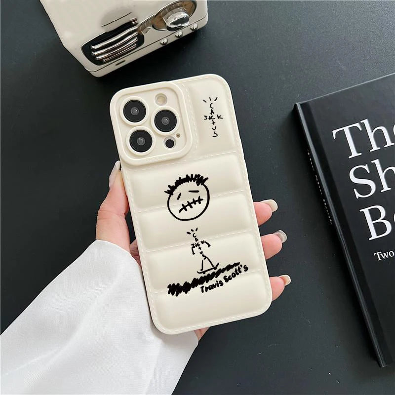 Fashion Hip Hop Travis Cactusjack Skateboard Phone Case for Iphone 15 12 14 11 Pro Max X XS Luxury down Jackets Soft Back Cover